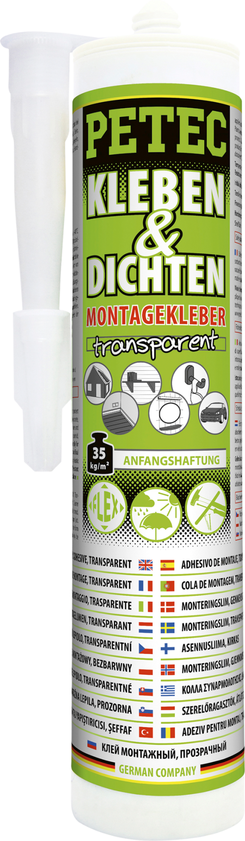 Petec Kleben und Dichten Montagekleber transparent 290 ml - Klebstoffe & Dichtmittel