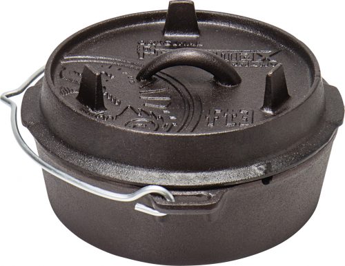 Petromax Dutch Oven Feuertopf 1,6 Liter mit Deckel und planer Boden - Camping-Töpfe