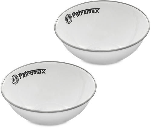 Petromax Emaille Schalen 2er Set 1 l weiß - Schüsseln & Schalen