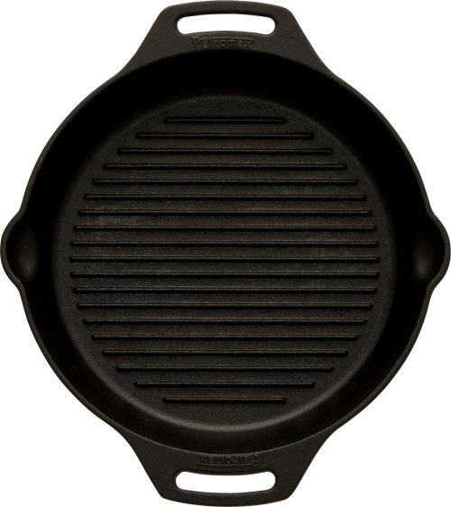 Petromax GP30h Gusseisen Grill-Feuerpfanne mit zwei Henkeln 30 cm - Grillroste, Pfannen und Platten