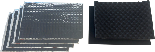 Pioneer CA-SI-UNI.001 Dämmung / Türdämmung bestehend aus 4 Platten Alubutyl / 1 Absorber / 1 Isolator - Thermomatten & Isolierung