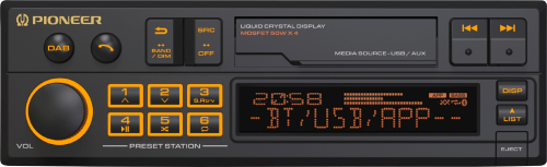 Pioneer SXT-C10PS 1-DIN-Receiver DAB+ Bluetooth Digitalradio - Navi- & Moniceiver