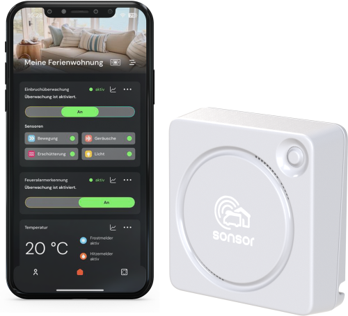 Pironex sonsor Alarmsystem mit WLAN in grau - Überwachungssysteme & Alarmanlagen