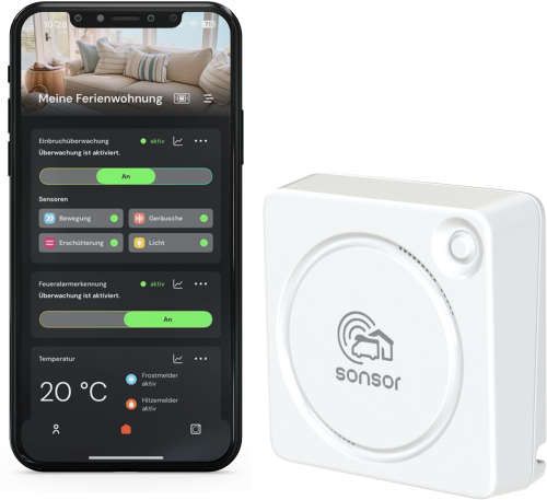 Pironex sonsor Alarmsystem mit WLAN in weiß - Überwachungssysteme & Alarmanlagen