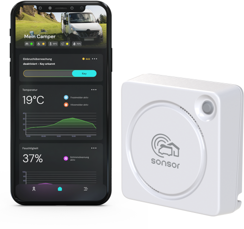 Pironex sonsor mobiles Alarmsystem mit GPS, LTE und WLAN in grau - Überwachungssysteme & Alarmanlagen