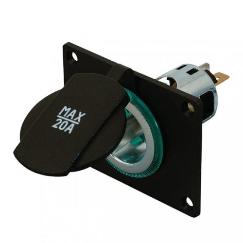 Power Steckdose 12-24V mit Montageplatte - 12 / 24 V Einbausteckdosen von ProCar