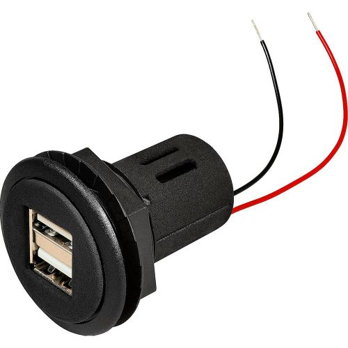 Pro Car USB Einbausteckdose 2x USB  - 12 / 24 V Einbausteckdosen von ProCar
