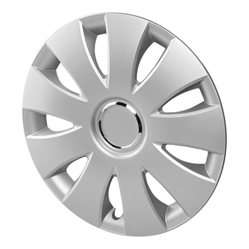 Pro Plus Aura  15 Zoll Radblenden- Set 4 Stück im Displaykarton silber - Radkastenabdeckungen von ProPlus