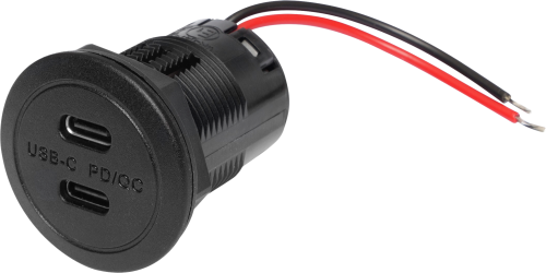 ProCar Power USB-C Doppelsteckdose mit Power Delivery und Quick Charge - 12 / 24 V Adapter & Kupplung