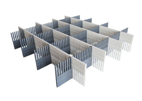 Purvario Pure Light Edition Stauleisten Set für Schubladen 8 Stück anthrazit / grey - Ordnungssysteme von Purvario by Dörr