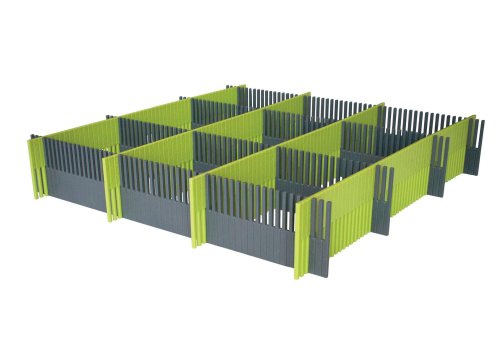 Purvario Pure Light Edition Stauleisten Set für Schubladen 8 Stück anthrazit / lime - Ordnungssysteme von Purvario by Dörr