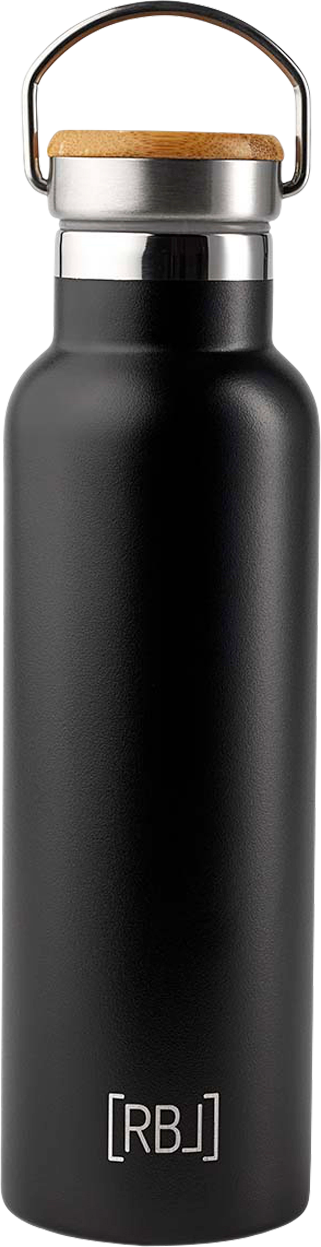 Rebel Outdoor Isolierflasche aus Edelstahl 600 ml schwarz  - Isolierflaschen & Isobehälter