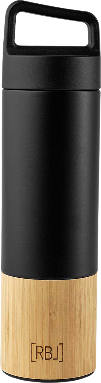 Rebel Outdoor Isolierflasche mit Teesieb 530 ml bambus schwarz - Isolierflaschen & Isobehälter