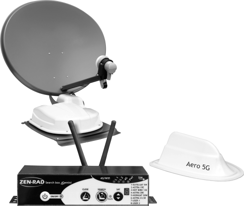 Reflexion vollautomatisches Satellitensystem inklusive 4G Router Komplettkit SatCombo60Alu geeignet für Wohnmobil/-wagen/Kastenwagen/LKW - Camping-Sat-Anlagen