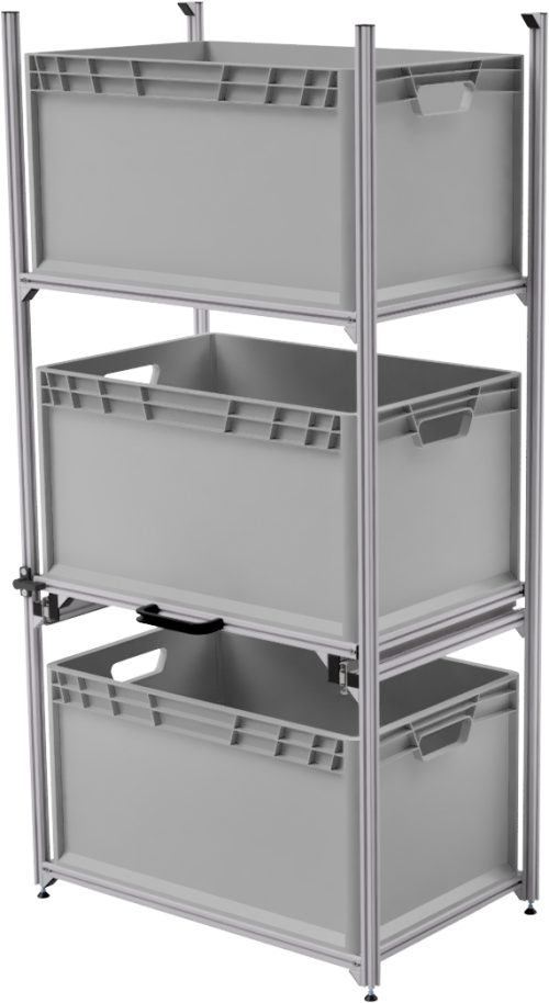 Regalsystem Quer 64 mit Teleskop SYS-Rack - Transportieren & Befestigen