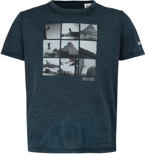 Regatta Alvarado IX Kinder T-Shirt dunkelblau 128 - Kinder T-Shirts & -hemden