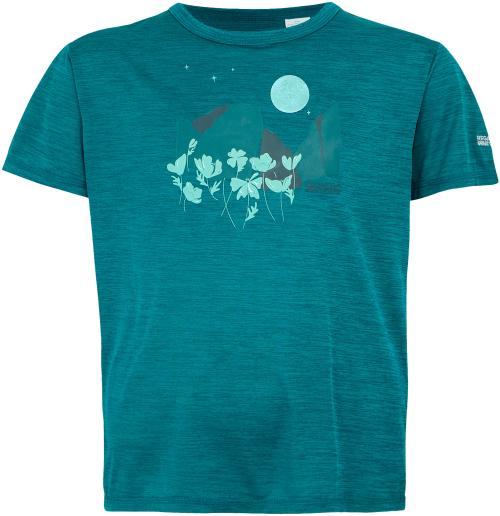 Regatta Alvarado IX Kinder T-Shirt türkis 128 - Kinder T-Shirts & -hemden