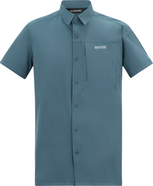 Regatta Anti-Insect Travel Light Herren Kurzarmshirt blau 4XL - Herrenshirts, -hemden & -pullover