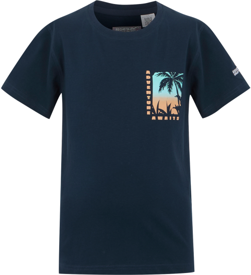 Regatta Bosley VIII Kinder T-Shirt dunkelblau 116 - Kinder T-Shirts & -hemden