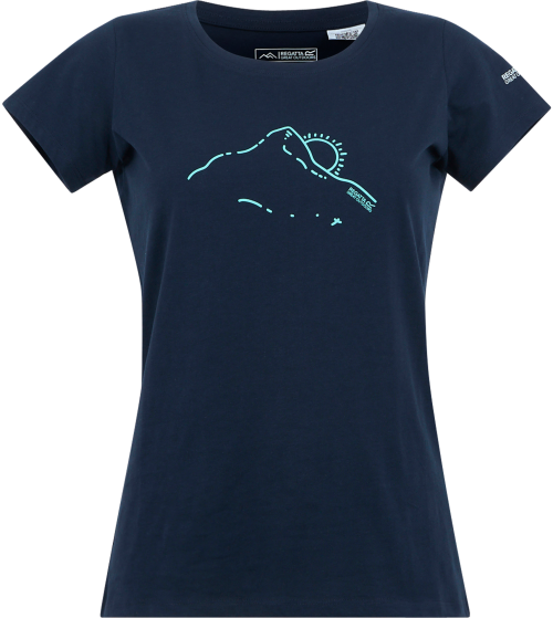 Regatta Breezed V Damen T-Shirt dunkelblau 46 - Damenshirts, -blusen & -pullover