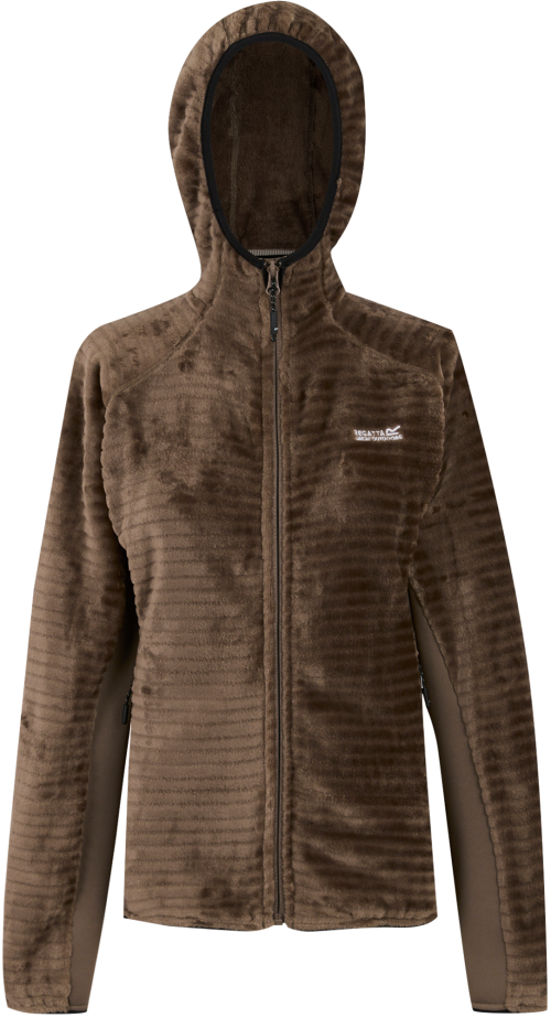 Regatta Endra Damen Fleecejacke mit Kapuze hellbraun 38 - Damenjacken