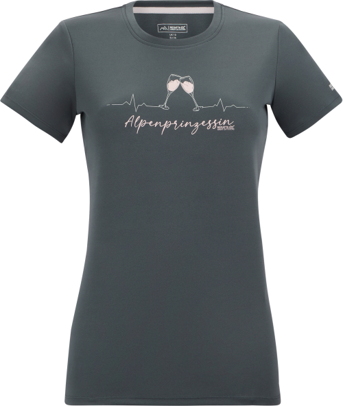 Regatta Fingal Slogan Damen Funktionsshirt dunkelgrau 46 - Damenshirts, -blusen & -pullover