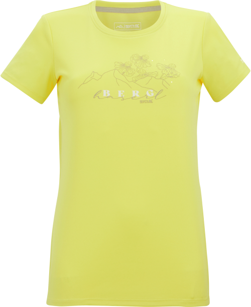 Regatta Fingal Slogan Damen Funktionsshirt gelb 40 - Damenshirts, -blusen & -pullover