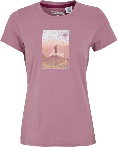 Regatta Fingal Stretch Damen T-Shirt lila 52 - Damenshirts, -blusen & -pullover