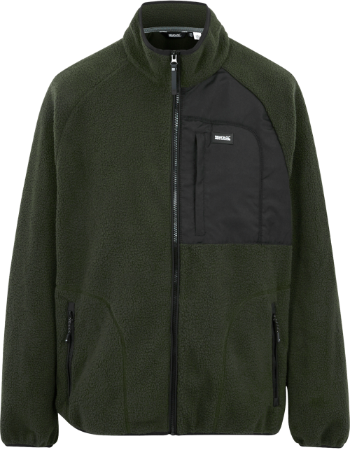 Regatta Frankie Borg Herren Fleecejacke dunkelgrün XXXL - Herrenjacken