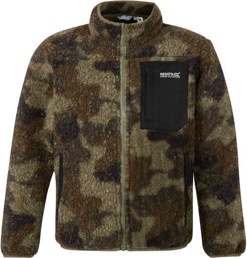 Regatta Frankie Warm Kinder Fleecejacke dunkelgrün 128 - Kinderjacken