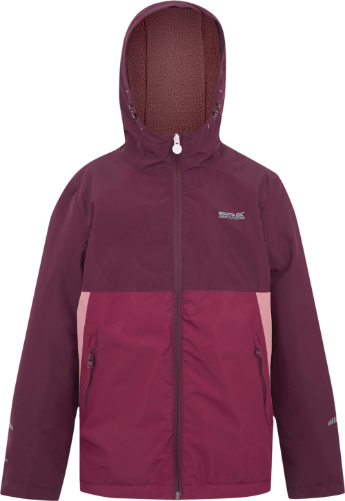 Regatta Hillain Kinder gefütterte Regenjacke rosa 152 - Kinderjacken
