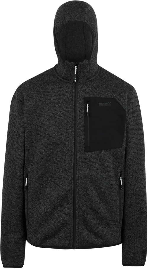 Regatta Hooded Newhill Herren Fleecejacke schwarz L - Herrenjacken