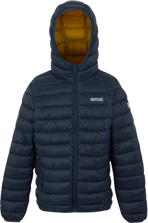 Regatta Marizion Kinder Baffle-Jacke mit Kapuze dunkelblau 128 - Kinderjacken
