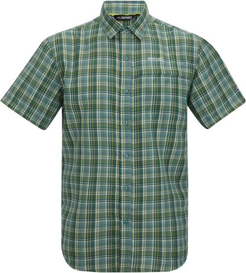 Regatta Mindano Herren Kurzarmhemd grün XL - Herrenshirts, -hemden & -pullover