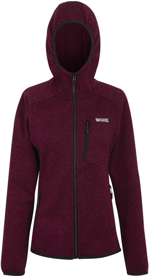 Regatta Newhill Damenfleecejacke mit Kapuze dunkelrot 44 - Damenjacken