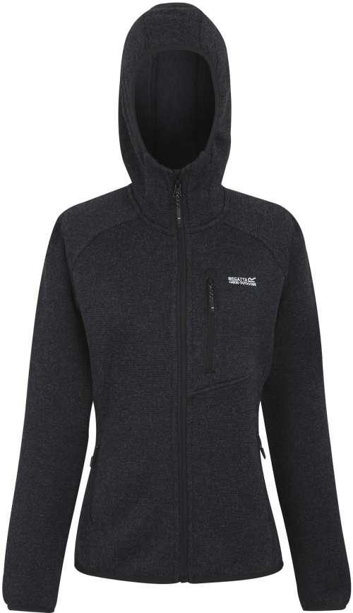 Regatta Newhill Damenfleecejacke mit Kapuze schwarz 46 - Damenjacken
