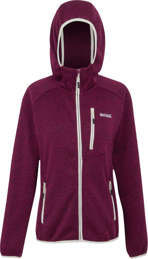 Regatta Newhill II Damen Fleecejacke mit Kapuze dunkelrot 42 - Damenjacken