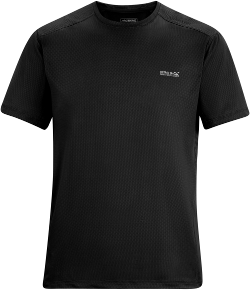 Regatta Virda Herren Funktionsshirt schwarz M - Herrenshirts, -hemden & -pullover