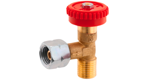 Regulierventil 90 grad Überwurfmutter G 1/4 LH auf G 1/4 LH-KN - Ventile & Gashähne von GOK