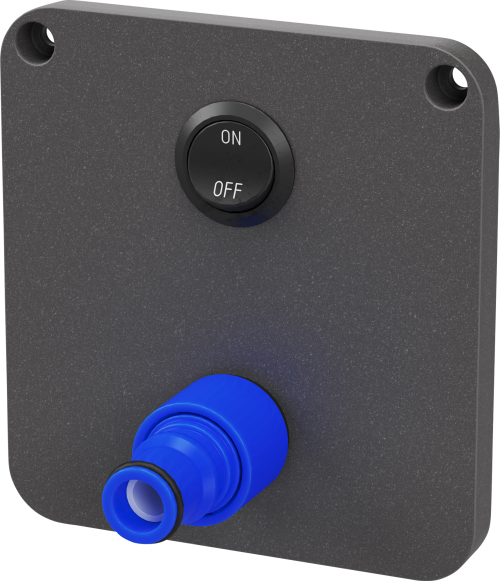 Reich Anschluss Außendusche Smart Supply schwarz mit Schalter ohne Mischer - Wasseranschlüsse, -steckdosen & Einfüllstutzen