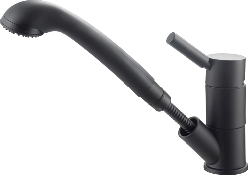 Reich Einhebelmischer Serie Trend E Keramikkartusche mit Handbrause Julia  schwarz - Einhebelmischer