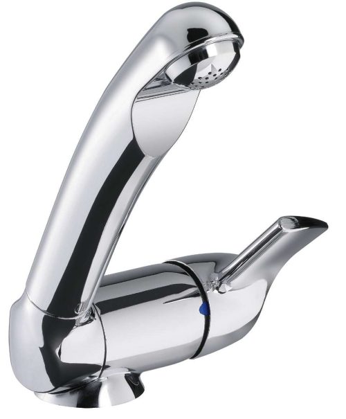 Reich Keramik Style Einhebelmischer mit Schalter chrom  - Einhebelmischer