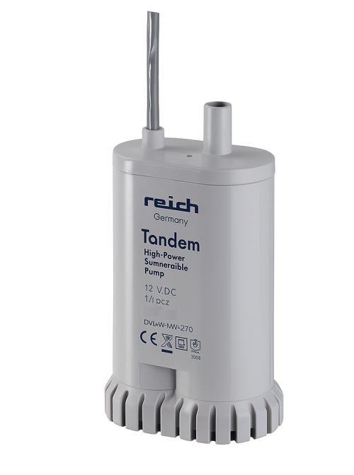 Reich Tandem Tauchpumpe mit Rückschlagventil 12V 1,4 bar 19 l/min - Wasserpumpen