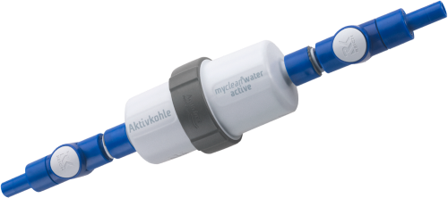 Reich myclean water active Aktivkohlefilter für sauberes Frischwasser mit Einbauset Anschluss UniQuick gerade/gerade - Trinkwasseraufbereitung