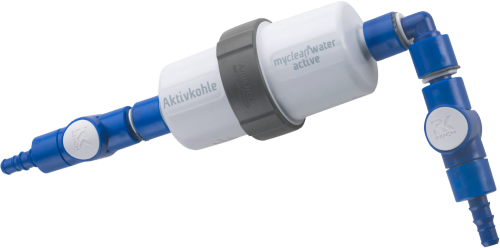 Reich myclean water active Aktivkohlefilter für sauberes Frischwasser mit Einbauset Anschluss gerade/gewinkelt - Trinkwasseraufbereitung