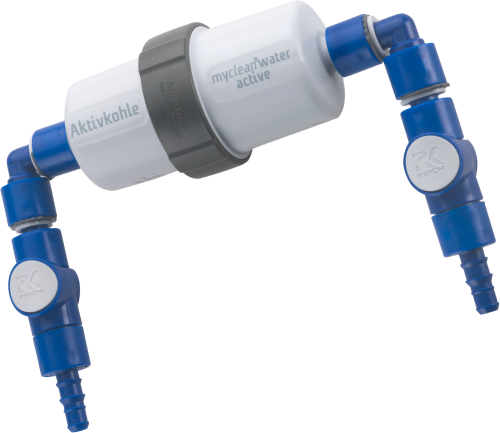 Reich myclean water active Aktivkohlefilter für sauberes Frischwasser mit Einbauset Anschluss gewinkelt/gewinkelt - Trinkwasseraufbereitung