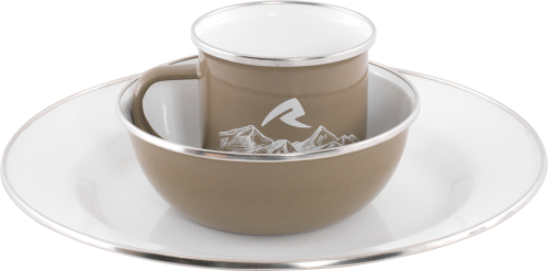 Robens Tongass Single Emaille-Set 3-tlg. - Kunststoff und Melamin Geschirr-Sets