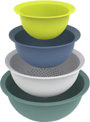 Rotho Caruba Schüssel und Siebset 4 teilig - Schüsseln & Schalen