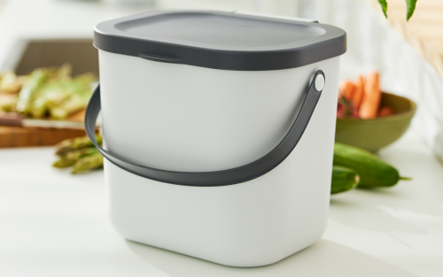 Rotho Recycling Müllsystem Albula 6 Liter weiß - Abfallbehälter