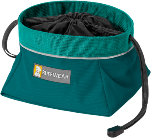 Ruffwear Quencher Cinch Top Hundenapf für unterwegs M tumalo teal  - Hundezubehör